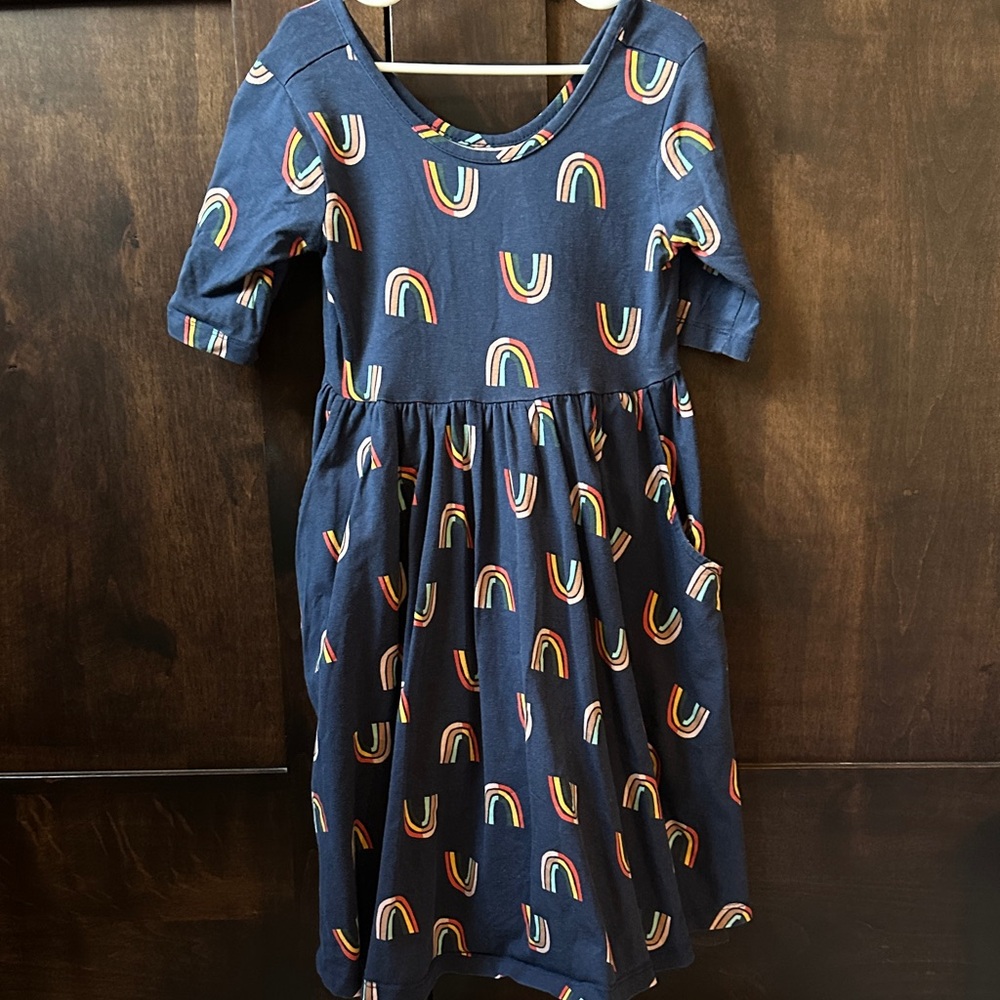 Rainbow Patterned Kids Dress
